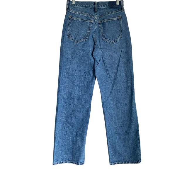 Abercrombie Fitch High Rise Loose Jeans Women 25 Blue Middle Wash Casual Relaxed - Picture 2 of 10